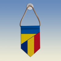 Вымпел с флагами Украина - Румыния