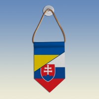  Вимпел з прапорами Україна - Словаччина