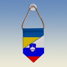  Вимпел з прапорами Україна - Словенія