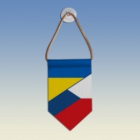 Вымпел с флагами Украина - Чехия
