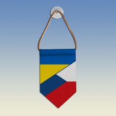  Вимпел з прапорами Україна - Чехія