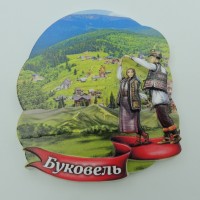 Магніт на холодильник Буковель гуцули №7