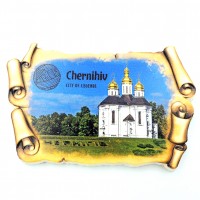 Керамічні магніти Чернігів Катерининська церква стародавній сувій