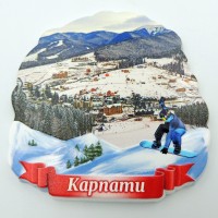 Магнітик на холодильник зимові Карпати №7