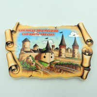 Полікерамічний магніт Кам'янець-Подільська фортеця - древній сувій