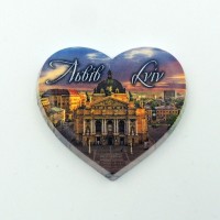 Керамічний магніт міні серце Львівська опера