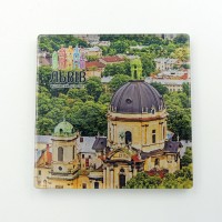 Магнит обратной печати Львов Доминиканский собор