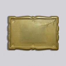 Прямоугольный акриловый магнитик Фигурная рамка 78*52 мм (золотистый)