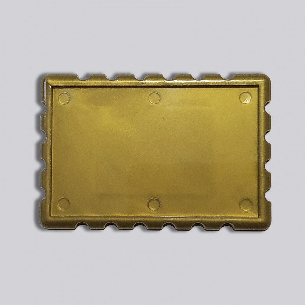 Акриловая заготовка прямоугольная Марка 78*52 мм (золотистая)