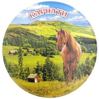 Резиновая подставка под горячее краєвид Карпат