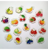 Набір дитячих магнітів з фруктами та ягодами