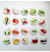 Детские магнитики на холодильник с овощами