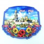 Керамический магнит Рамка с цветами Киево-Печерская лавра