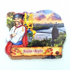 Керамічний магніт козак з гербом Дніпро