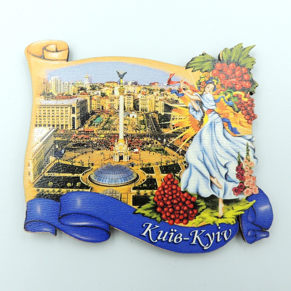 Дерев'яний магніт Майдан Незалежності Київ