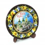 Сувенирная тарелка с платформой 110 мм Киев №1