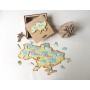 Дерев'яний пазл головоломка для дітей та дорослих колаж Україна в подарунковій коробці на замовлення