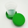 Складной стаканчик зелёного цвета без изображения 130 мл