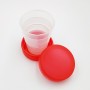 Складений стаканчик червоного кольору без зображення 130 мл