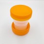Складной стаканчик оранжевого цвета без изображения 130 мл
