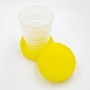Складений стаканчик жовтого кольору без зображення 130 мл
