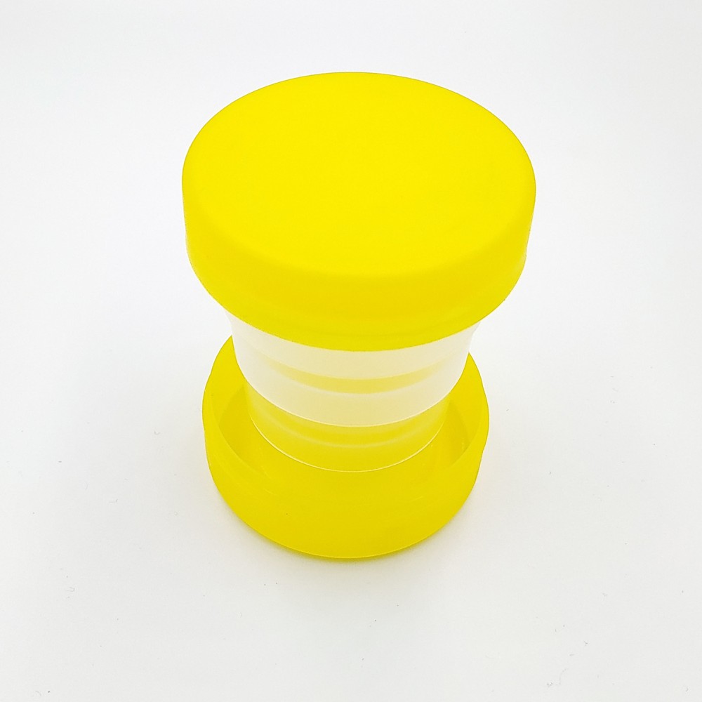Складной стаканчик желтого цвета без изображения 130 мл