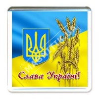 Магниты акриловые. Флаг, герб, пшеница