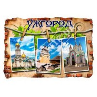 Магниты на холодильник, поликерамика. Ужгород. Фото на веревке