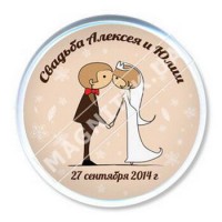 Акриловые магниты на свадебную тематику! Круг
