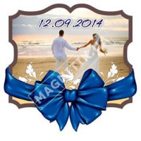 Полікерамічні весільні магніти. бант