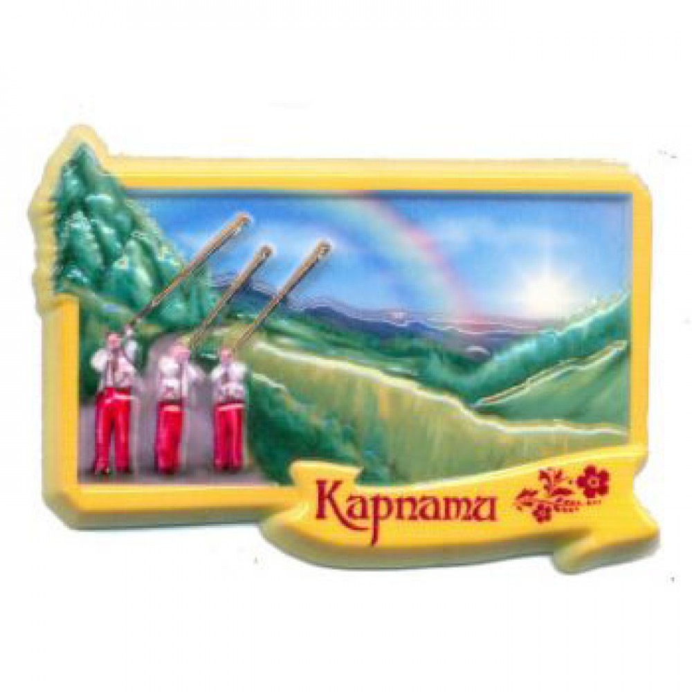 Магніти на холодильник з кераміки на тематику Карпатських гір