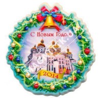 Керамические новогодние магнитики на холодильник