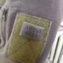 Военный шеврон группа крови темная олива AB(IV) Rh(-) 30*45