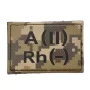 Військовий шеврон група крові піксель A(II) Rh(-) 30*45