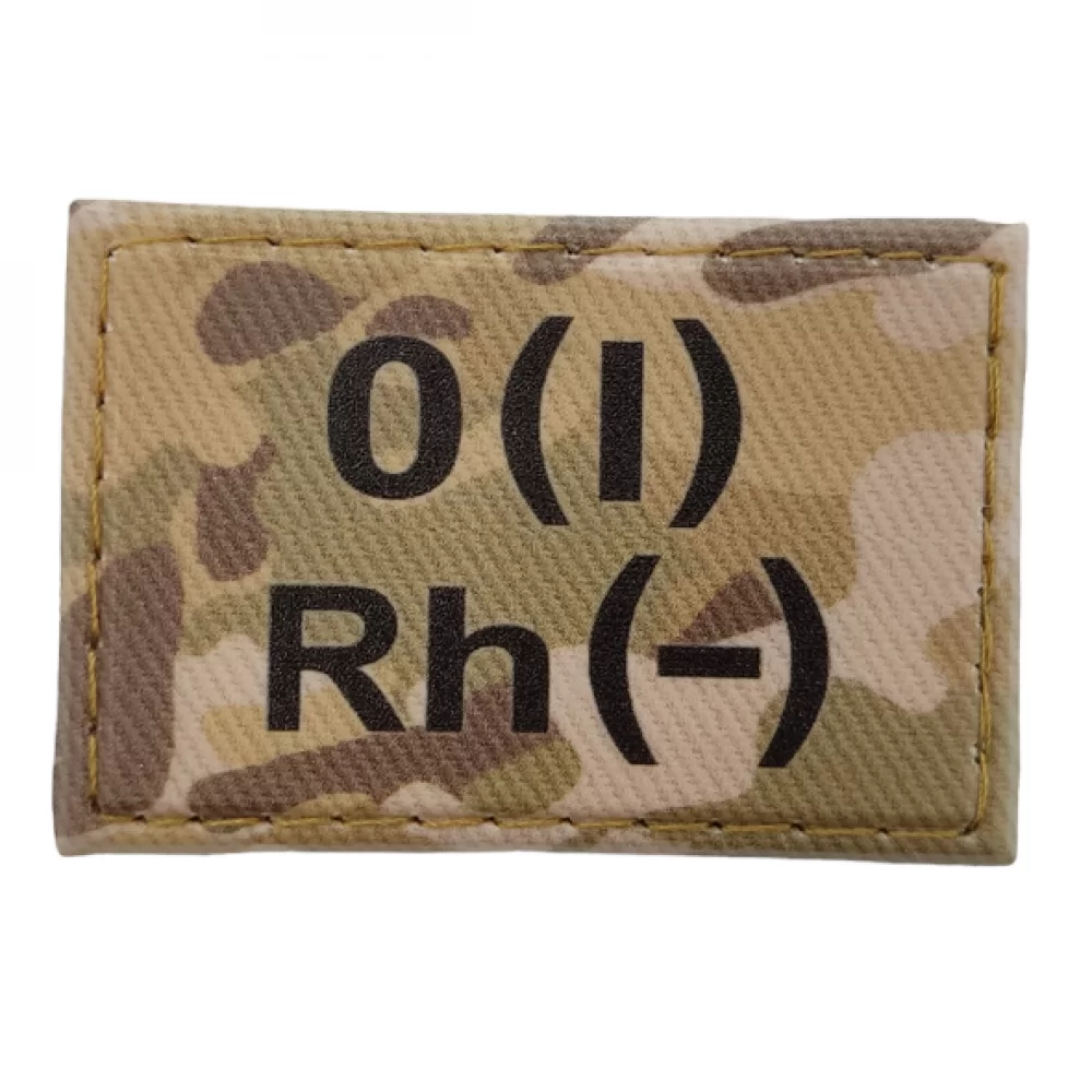 Військовий шеврон група крові Мультикам O(I) AB(IV) Rh(-) 30*45