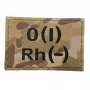 Військовий шеврон група крові Мультикам O(I) AB(IV) Rh(-) 30*45