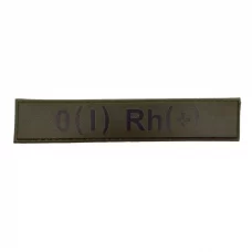 Військовий шеврон група крові темна олива O(I) Rh(+)