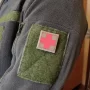 Шеврон Медик квадратний червоний хрест койот