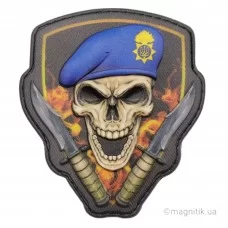 Шеврон Череп в береті НГУ об'ємний