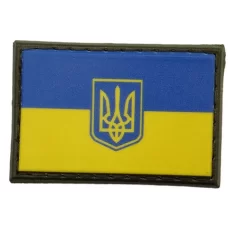 Нарукавный знак флаг Украины олива с гербом 30*45 мм