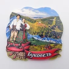 Магніт на холодильник Буковель гуцули №1
