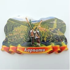 Магнит на холодильник Карпаты трембиты №2