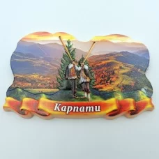 Магнит на холодильник Карпаты трембиты №3