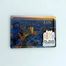 Дерев’яно-акриловий магніт Львівська Ратуша