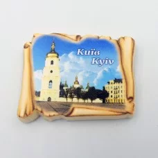 Мини керамический магнит Свиток Колокольня