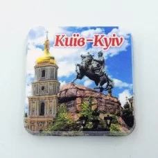 Мини керамический магнит Квадрат Хмельницкий