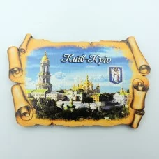 Деревянный магнит Лавра Киево-Печерская свиток