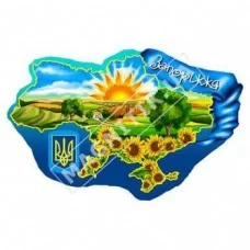 Керамічні магніти. Запоріжжя. Кнтур карти