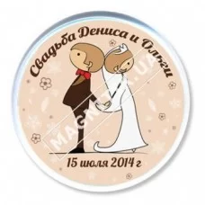 Акриловые свадебные магниты