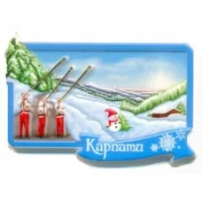 Карпаты. Магниты на холодильник из керамики